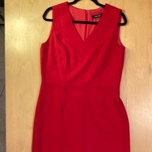 NINE WEST Classic Red Sheath Dress. Size 10.